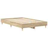 Bed Frame No Mattress Sonoma Oak 120x200 cm Engineered Wood 861032