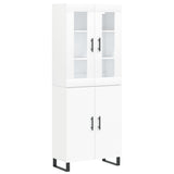 Highboard White 69.5x34x180 cm Engineered Wood 3198233