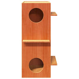 Cat House Wax Brown 43x43x90 cm Solid Wood Pine 859300
