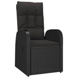 7 Piece Garden Dining Set Black Poly Rattan&Solid Wood Acacia 3157637