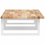 Basin Shelf Wall Mounted Steel and Solid Wood Acacia 3302792