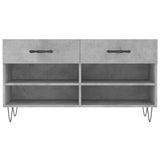 Shoe Bench Concrete Grey 102x35x55 cm Engineered Wood 829736