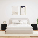 Bedside Cabinet Set of 2 Black Engineered wood Standard 836738