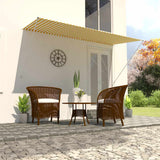Retractable Awning 300x150 cm Yellow and White 143755