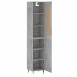 Highboard Concrete Grey 34.5x34x180 cm Engineered Wood 3200117