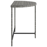 Garden Table Grey 100x50x75 cm Poly Rattan 316653