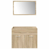 4 Piece Bathroom Furniture Set Sonoma Oak Engineered Wood 3325024
