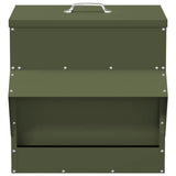 Chicken Feeder Olive Green 40.5 x 45 x 41 cm Cold-Rolled Steel 874667