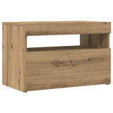 TV Cabinets with LED Lights 2 pcs Artisan Oak Engineered Wood 856312