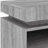 Bedside Cabinets with LED Lights 2 pcs Grey Sonoma 40x39x48.5 cm 836795