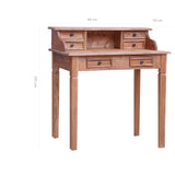 Writing Desk with Drawers 90x50x101 cm Solid Mahogany Wood 283912