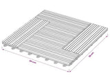 Decking Tile 11 pcs Grey 30 x 30 cm WPC 42046661