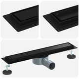 Shower Drain 2-in-1 with 360&deg Siphon Black 50 cm 42015967