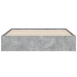Bed Frame with Drawers without Mattress Concrete Grey 140x190 cm 3207304