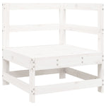 7 Piece Garden Sofa Set White Solid Wood Pine 3250909