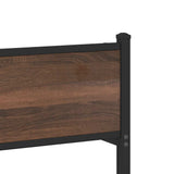 Metal Bed Frame without Mattress Brown Oak 183x213 cm 3301416