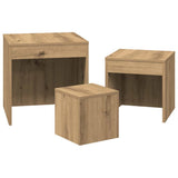 Nesting Tables 3 pcs Artisan Oak Engineered Wood 856687