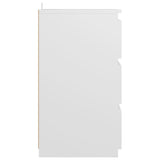 Bed Cabinet White 40x35x62.5 cm Engineered Wood 806211