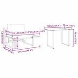 Outdoor Steel Seating 2 pcs Light grey Steel 42004138