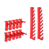 136 Piece Storage Bin Kit with Wall Panels Red and Black 150815