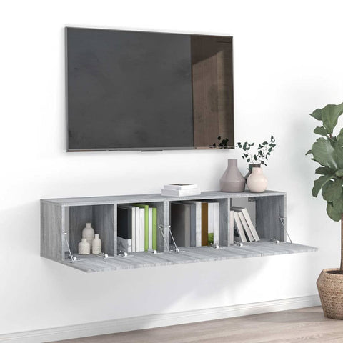 2 Piece TV Cabinet Set Grey Sonoma Engineered Wood 3120279