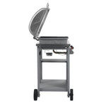 Gas BBQ Grill with 3-layer Side Table Black and Silver 47394