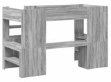 Loft Bed Frame with Desk with Storage Grey Sonoma 90 x 190 cm 3410440