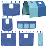 Curtains for Loft Bed with Tunnel Blue Polyester 835917