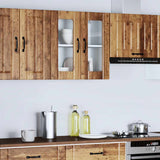 Kitchen Wall Cabinet with Glass Door Lucca Old Wood Engineered Wood 853915