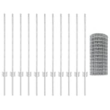 Fence and Post Silver 0.8 x 25 m Steel 3336186