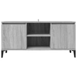 TV Cabinet with Metal Legs Grey Sonoma 103.5x35x50 cm 813162