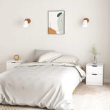 Bedside Cabinets 2 pcs High Gloss White 40x40x50 cm Engineered Wood 326736