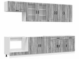 Kitchen Unit PORTO 8 pcs Grey Sonoma Engineered Wood 3438179