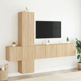 5 Piece TV Wall Units Sonoma Oak Engineered Wood 3216459