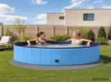 Pool Ground Mat 16 pcs 235 cm Round EVA Foam Grey 42042634