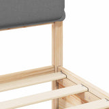 Bed Frame with Upholstered Headboard Light Grey 100 x 200 cm 877579