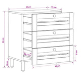Bedside Table Natural 50 x 33 x 62 cm Solid Mango Wood 4018853