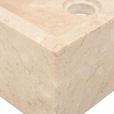 Bathroom Vanity Cabinet Solid Teak with Sink Marble Cream 3058160
