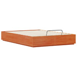 Ottoman Bed Frame Wax Brown 140 x 190 cm Solid Pine Wood 3418746
