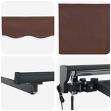 Retractable Awning Brown 300 x 250 cm Polyester and Metal 3329958
