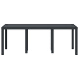 Garden Dining Table Anthracite 200 x 100 x 73 cm Poly Rattan 871688