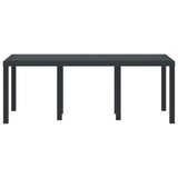 Garden Table Anthracite 200 x 100 x 73 cm Poly Rattan 871688