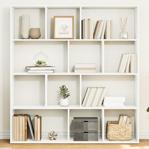 Book Cabinet White 132x29x141.5 cm Engineered Wood 3310307