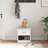 Hallway Bench SANDNES White 45x40x50 cm Solid Wood Pine 4010447