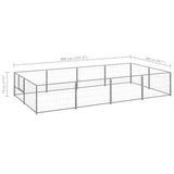 Dog Kennel Silver 8 m Steel 3082120