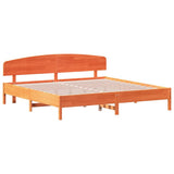Bed Frame without Mattress Wax Brown 180x200 cm Super King Solid Wood Pine 3207200