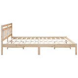 Bed Frame Brown 200 x 200 cm Solid Pine Wood 872359