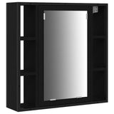 Bathroom Vanity Units with Shelf 3 pcs Black Engineered wood 3334399