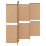 5-Panel Room Divider Beige 250 x 180 cm Fabric 42039217