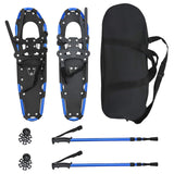 3 in 1 Snowshoes Blue and Black 78.5 x 22 cm Aluminum and HDPE 42021438